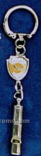 State Shield Key Ring W/ Whistle