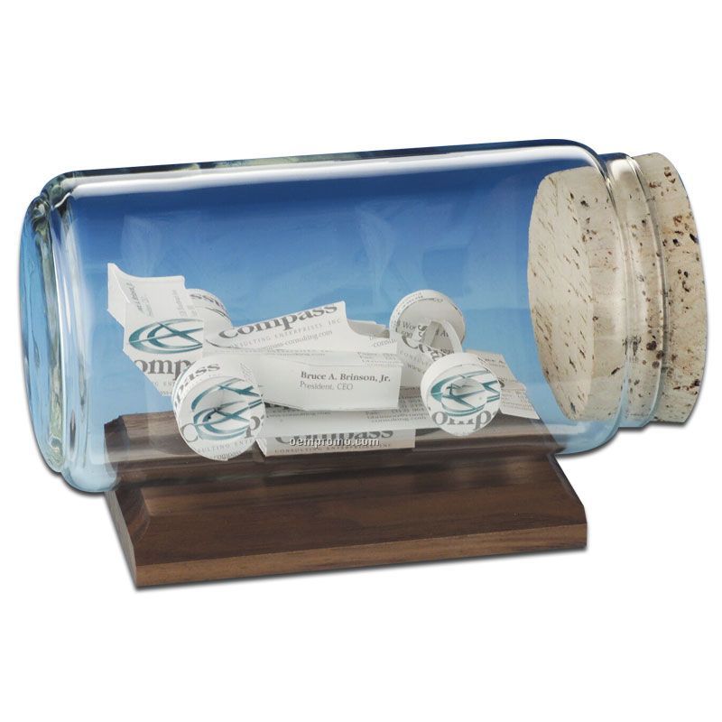 Business Card In A Bottle Sculpture - Indy Car