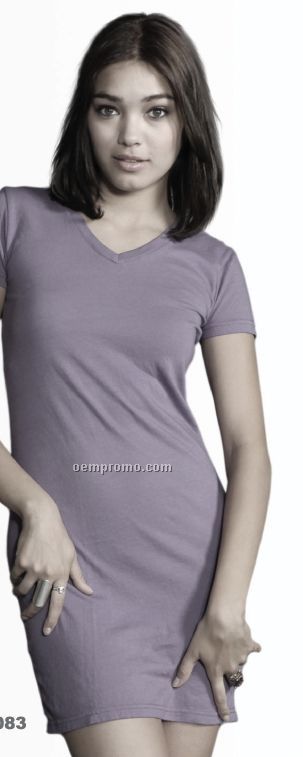 Short Sleeve V-neck Dress Tee Pre-designed Shirt