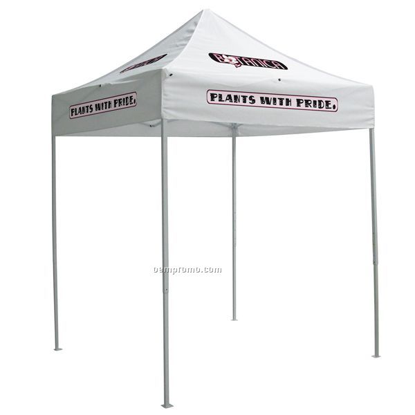 6' Square Tent W/ Full Color Thermal Imprint In 5 Location
