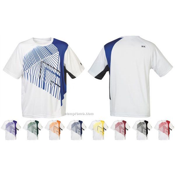 M0951 Striper Technical Men's Tennis Crew Shirt