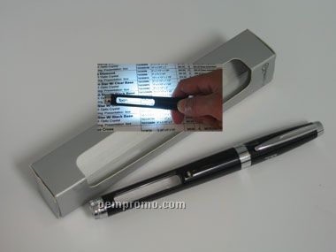 Magnifier Ball Pen W/ Super Bright LED Light(Engraved)