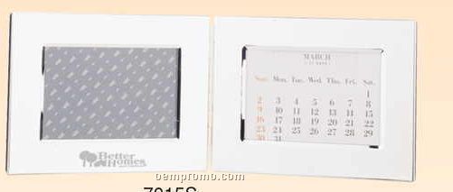 Silver Plated Perpetual Calendar & Photo Frame (Screened)