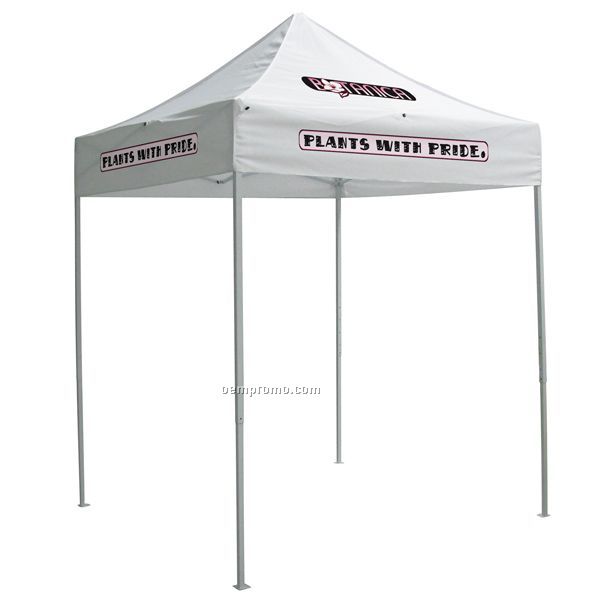 6' Square Tent W/ Full Color Thermal Imprint In 6 Location