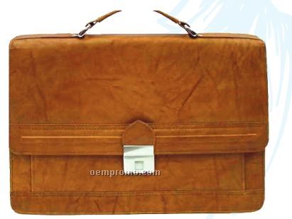 Dark Brown Leah Cowhide Ladies' Top Handle Mini Brief Bag
