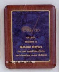 Excellence Reward Rounded Corner Plaque (Blue Marble Tone Plate)
