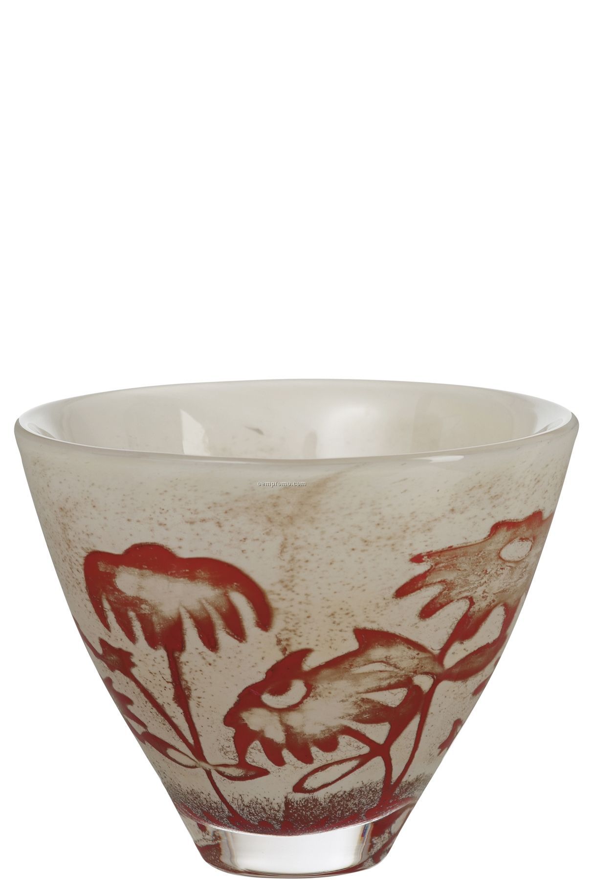 Floating Flowers Glass Bowl By Olle Brozen - Red