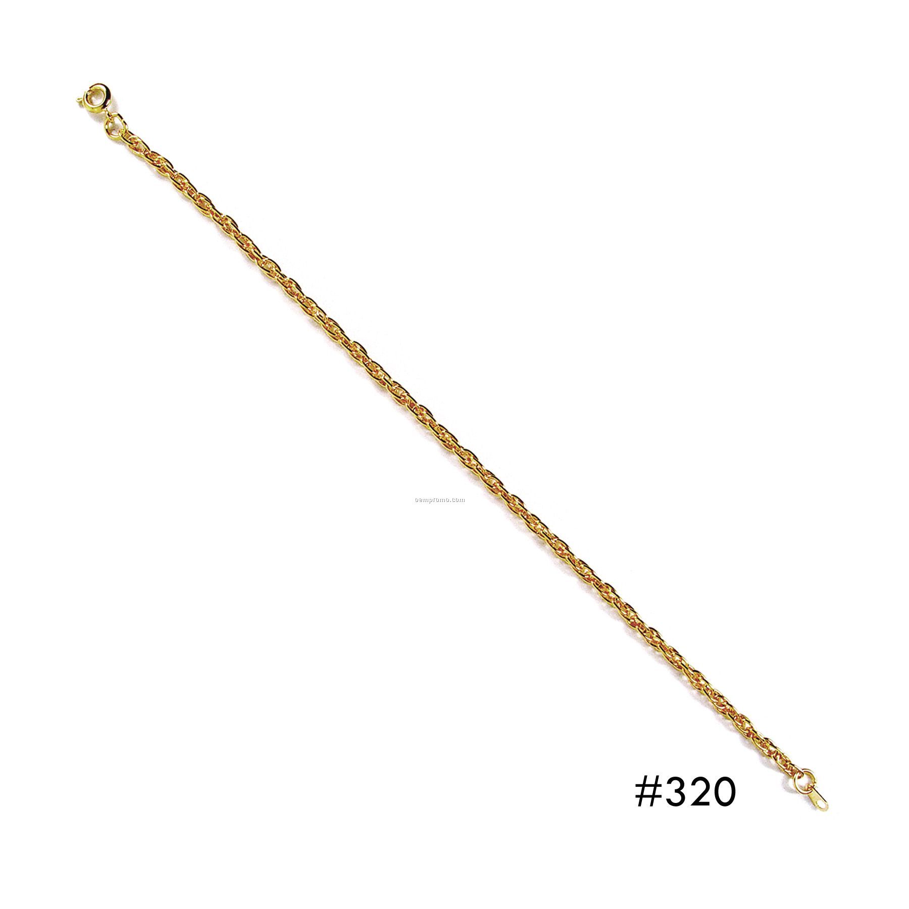 Gold Charm Bracelet - Small Link