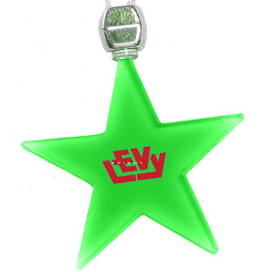 Green Star Light Up Pendant Necklace