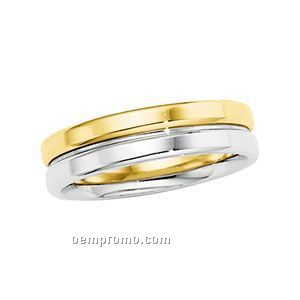 14ktt 6mm Men's Comfort Fit Wedding Band Ring (Size 11)