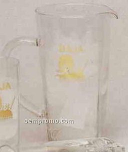 43 Oz. Clear Glass Sterling Pitcher With 4 Cooler Glasses