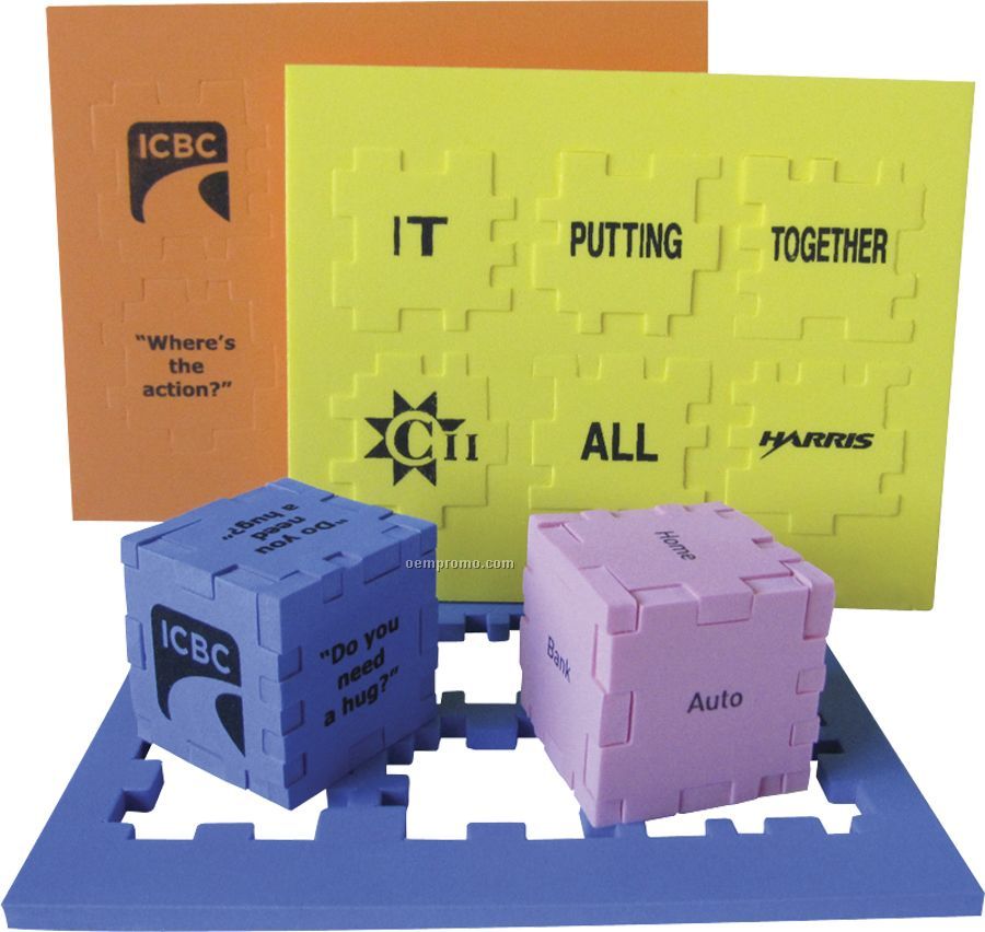 Foam Desktop Puzzle Cube - Solid Color (1 1/2")