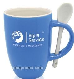 12 Oz. Ceramic Mug W/ Spoon