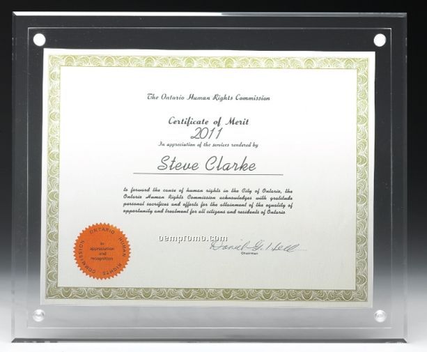 Large Blank Acrylic Certificate Holder