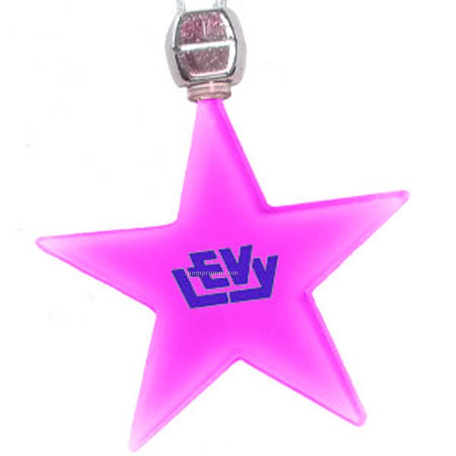 Pink Star Light Up Pendant Necklace