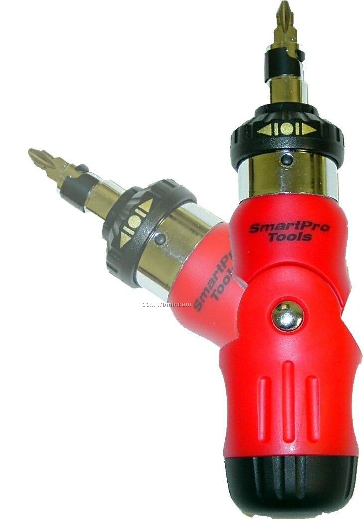Stubby 15-in-1 Screwdriver Set With Pivoting Handle