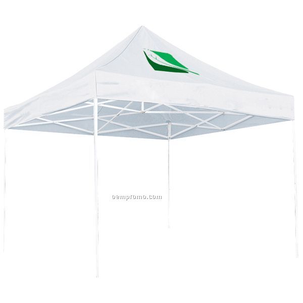 10' Square Tent W/ Full Color Thermal Imprint In 1 Location