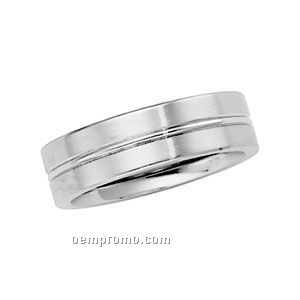 14kw 6mm Ladies' Comfort Fit Wedding Band Ring (Size 7)
