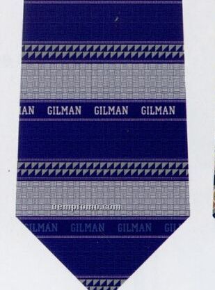 Custom Logo Printed Silk Tie - Pattern Style C