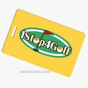Golf Bag Tag, Full Color, W/ Writeable Back, 4-1/4