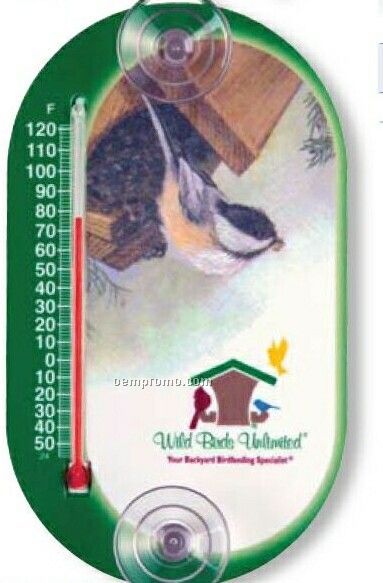 Panorama Indoor/ Outdoor Thermometer W/ Suction Cups (1 Color)