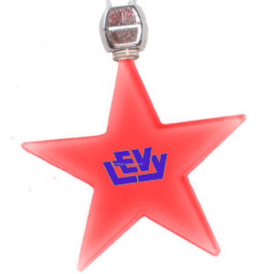 Red Star Light Up Pendant Necklace