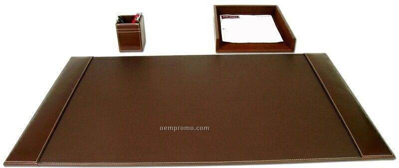 Rustic Brown 3-piece Rustic Leather Desk Set