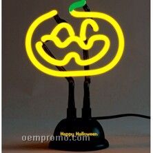 USB Neon Pumpkin Sign