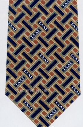 Custom Logo Printed Silk Tie - Pattern Style D