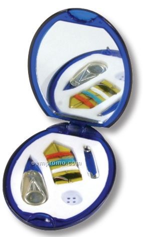 Oval Sewing Kit W/ Mirror - 1 Color