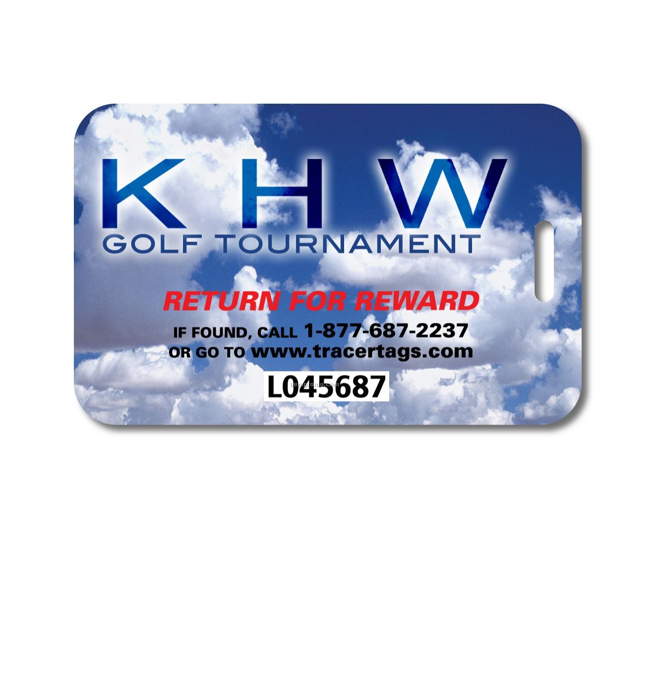 Golf Bag Tag With Retrieval Lost & Found Retrieval Service