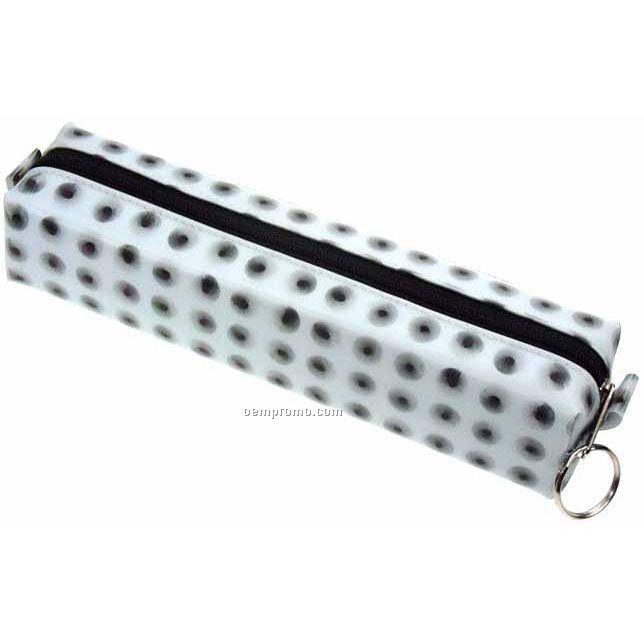 White/Black Globo 3d Lenticular Pencil Case (Dots)