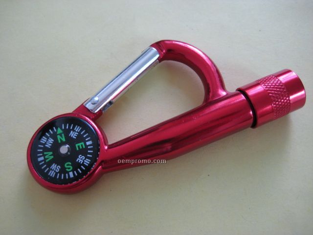 Carabiners With LED And Compass