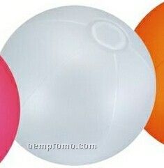 12" Inflatable Opaque White Beach Ball