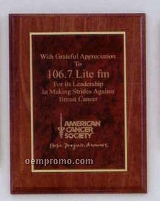 Excellence Reward Plaque (Red Marble Tone Plate) 9"X12"