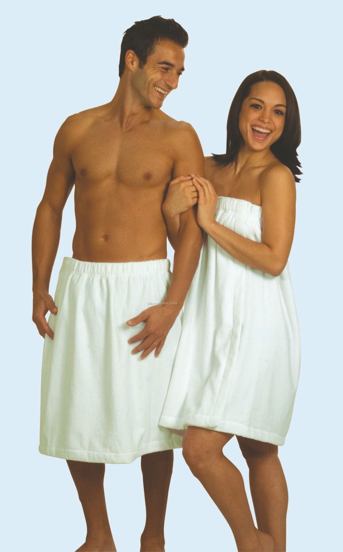 Men's Terry Velour Bath Wrap 22" - 1 Size (Blank)