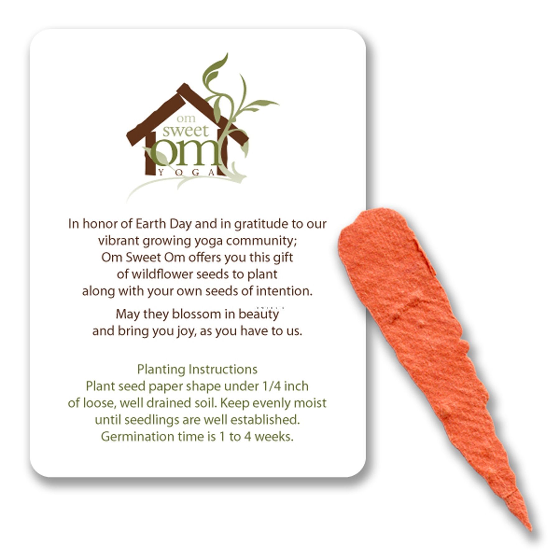 Mini Carrot Shape Seed Paper Gift Pack