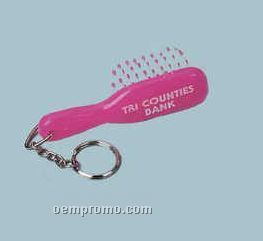 Neon Hair Brush Key Chain