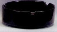 4" Black Round Ceramic Ash Tray