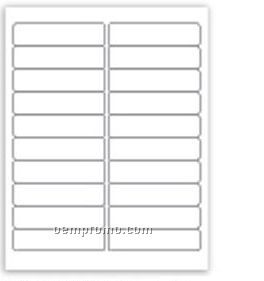 Blank 20-up Laser Label Sheets (1"X4")