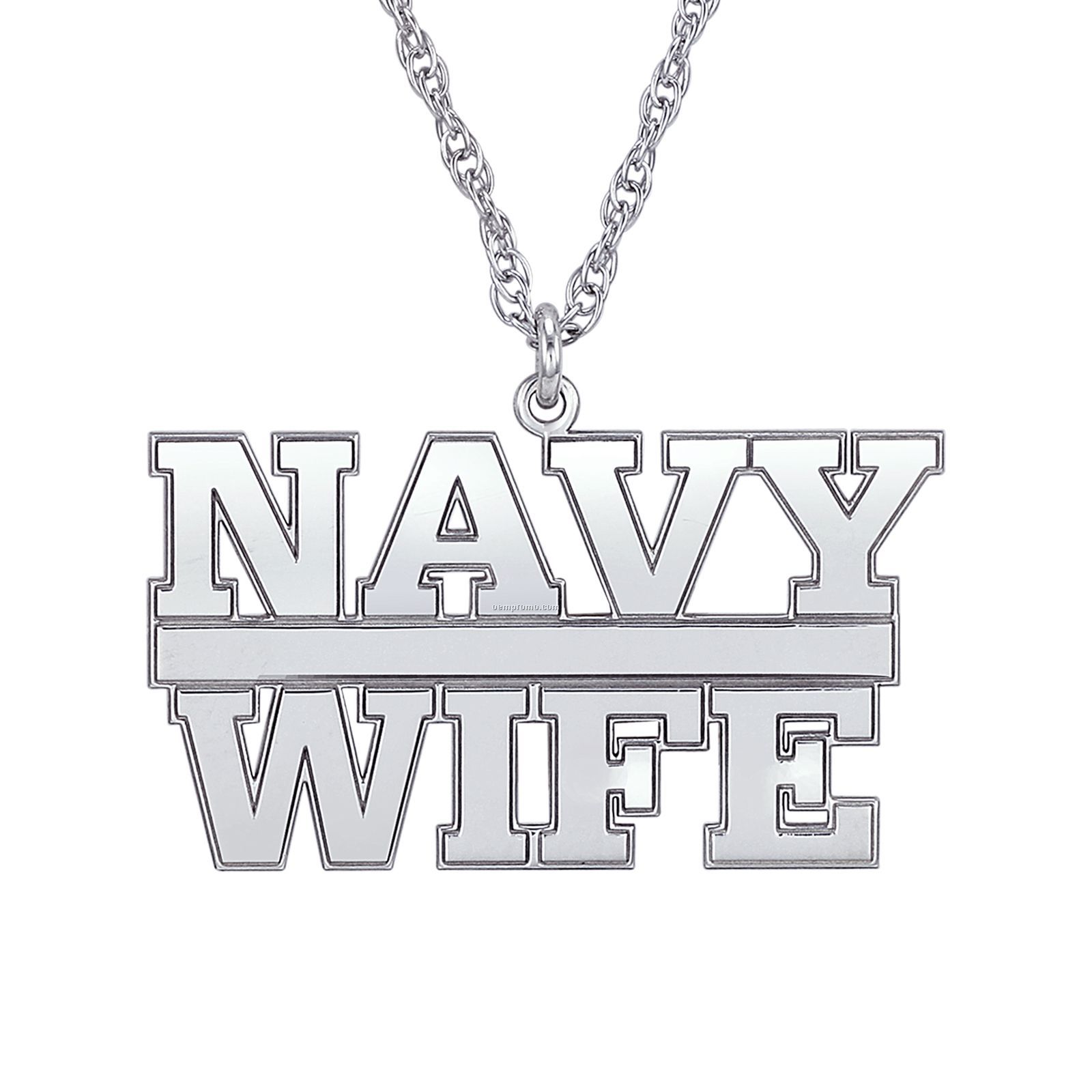Navy Wife Sterling Silver Pendant