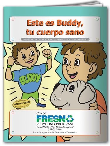 Spanish Action Pack Book W/Crayons & Sleeve - Meet Buddy Your Healthy Body