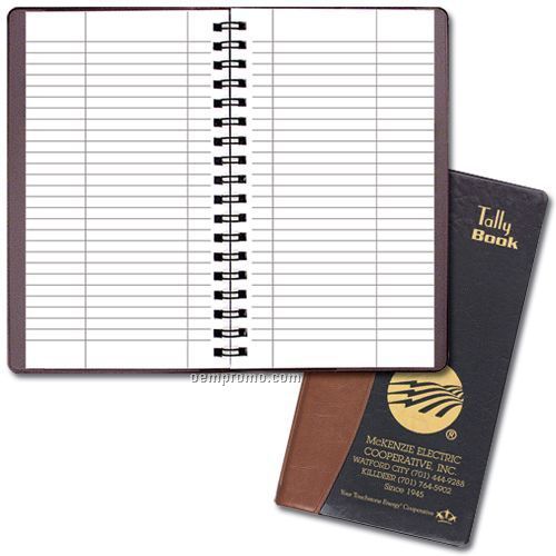 Tally Book W/ Carriage Vinyl Cover