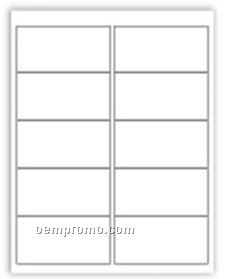 Blank 10-up Laser Label Sheets (2"X4")