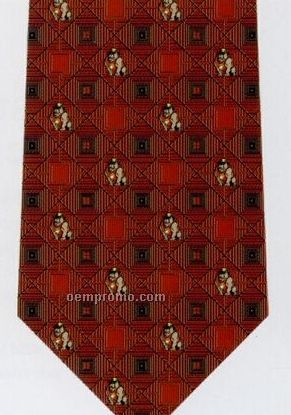 Custom Logo Printed Silk Tie - Pattern Style I