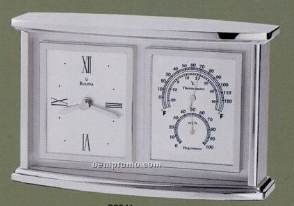 Bulova Salon Clock & Thermometer (4.5"X7.25"X2.5")