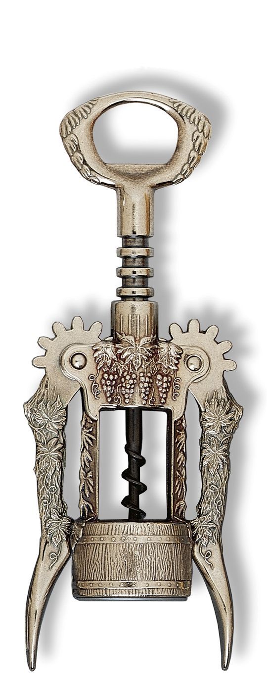 Burnished Grape Design Wing Corkscrew With Auger Worm