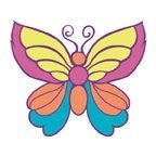 Holidays Stock Temporary Tattoo - Easter Butterfly (2"X2")