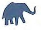 Paper Shapes Elephant (2")