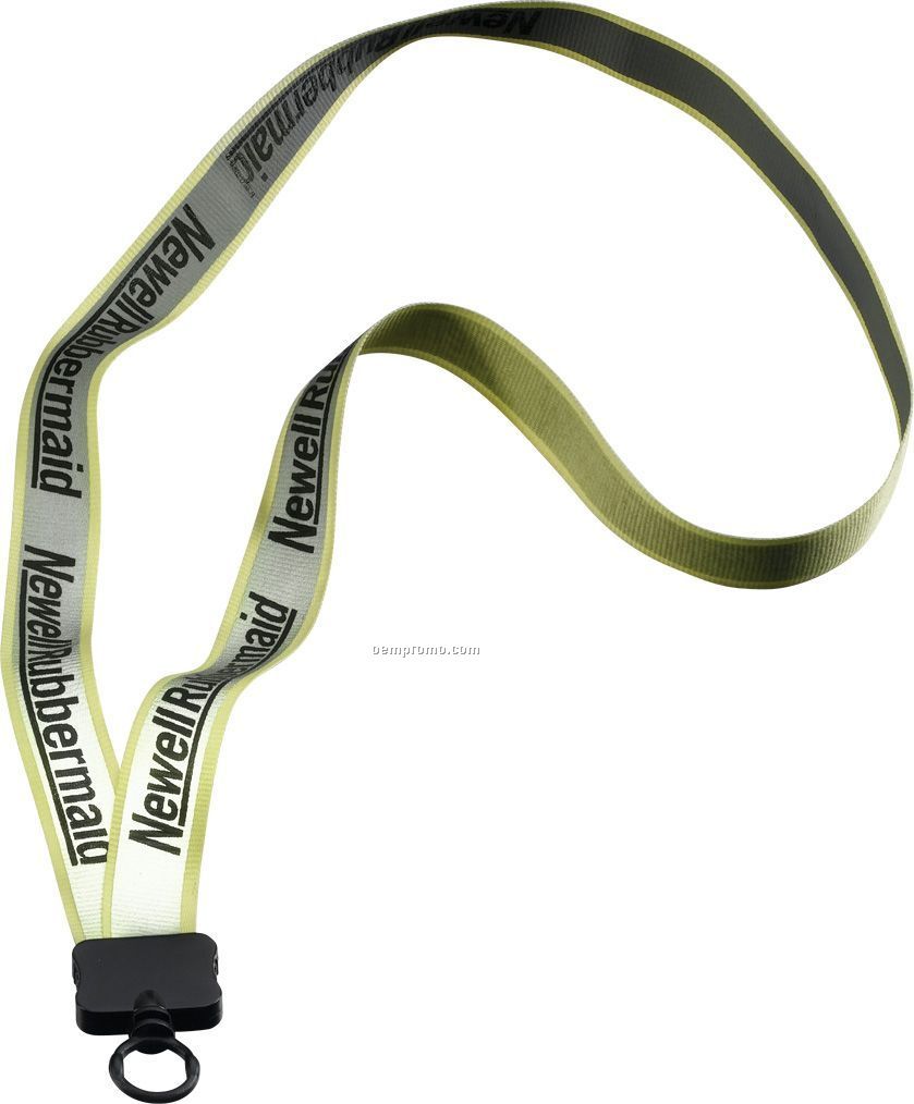 3/4" Reflective Lanyard With Plastic Clamshell & O-ring